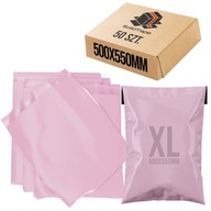 Kuriérske fólie ružové XL 500x550 mm 50 ks fóliové obálky