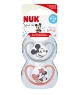 NUK 176286 Cumlík 6-18 ukľudňujúci silikón SPACE MICKEY MOUSE 2 ks NUK 176286 Cumlík 6-18 ukľudňujúci silikón SPACE MICKEY MOUSE 2 ks