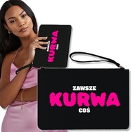 BLACK Clutch Bag VŽDY NA NIEČO FUCK Designs