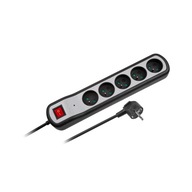 Predlžovací kábel Power Strip 5 zásuviek 5m Rebel Predlžovací kábel Power Strip 5 zásuviek 5m Rebel