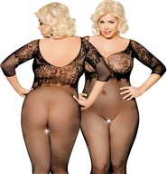 Sexy set otvoreného erotického spodného prádla PLUS SIZE XL XXL 3XL bodystocking Sexy set otvoreného erotického spodného prádla PLUS SIZE XL XXL 3XL bodystocking