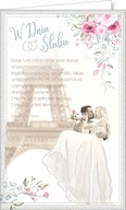 Romantická svadobná karta pre novomanželov SAB21