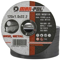 DISKY KOVOVÉ KOTOUČE REZNÉ 125x1,0mm 25ks DISKY KOVOVÉ KOTOUČE REZNÉ 125x1,0mm 25ks