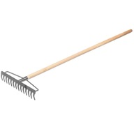 PROFI kovové hrable, 16 zubov, drevená násada, 150 cm PROFI kovové hrable, 16 zubov, drevená násada, 150 cm