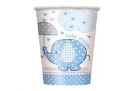Modré papierové poháre pre bábätká 8