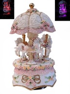 KOLOTOČ S KONÍKMI MUSIC BOX VARIABILNÉ SVETLÁ PRE DETI A DOSPELÝCH KOLOTOČ S KONÍKMI MUSIC BOX VARIABILNÉ SVETLÁ PRE DETI A DOSPELÝCH