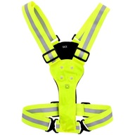REFLEXNÁ LED VESTA na BEŽECKÝ BICYKEL, ŽLTÁ REFLEXNÁ LED VESTA na BEŽECKÝ BICYKEL, ŽLTÁ