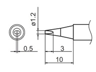 Plochý skrutkovač T12-D12 1,2 mm Plochý skrutkovač T12-D12 1,2 mm