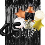 SET 45 NARODENINY Jack Daniels WHISKEY balónový záves číslo 100 cm SET 45 NARODENINY Jack Daniels WHISKEY balónový záves číslo 100 cm