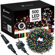 VIANOČNÉ SVETLÁ 500 LED VONKAJŠIE VIACFAREBNÉ STÁLE SVETLO + BLESK IP44 VIANOČNÉ SVETLÁ 500 LED VONKAJŠIE VIACFAREBNÉ STÁLE SVETLO + BLESK IP44
