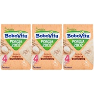 BOBOVITA Porcja Cereálie bezmliečna krupica, 3x170g BOBOVITA Porcja Cereálie bezmliečna krupica, 3x170g