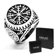 VEGVISIR SIGNETTE VIKINGSKÝ KOMPAS CHIRURGICKÁ OCEL VEGVISIR SIGNETTE VIKINGSKÝ KOMPAS CHIRURGICKÁ OCEL