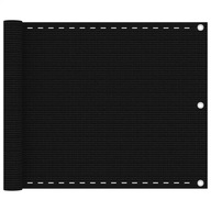 vidaXL Balkónová zástena čierna 75x500 cm HDPE vidaXL Balkónová zástena čierna 75x500 cm HDPE