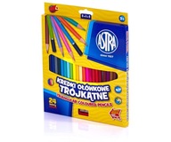 Ceruzkové pastelky 24 trojuholníkových farieb ASTRA