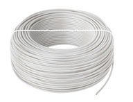 LGY elektrický kábel, biely, 1x0,5mm, 100m