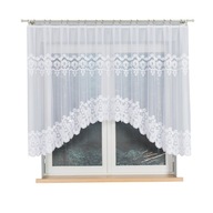 Hotový žakárový záves s vlečkovým vzorom, biela DARIA 300x140 Hotový žakárový záves s vlečkovým vzorom, biela DARIA 300x140