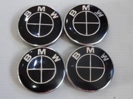 4x emblémy krytiek pre BMW 56 mm čierne disky 4x emblémy krytiek pre BMW 56 mm čierne disky