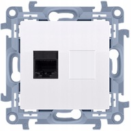 SIMON 10 Single RJ45 počítačová zásuvka, biela SIMON 10 Single RJ45 počítačová zásuvka, biela