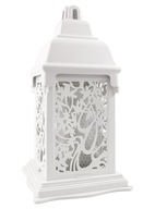 Lucerna sviečka biela kaplnka lampáš rám vitráže Lucerna sviečka biela kaplnka lampáš rám vitráže