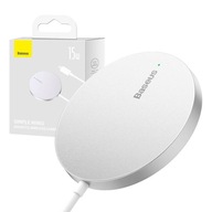 BASEUS KOMPAKTNÁ LIGHT MAGNETICKÁ INDUKČNÁ NABÍJAČKA QI PD 15W USB-C 1M