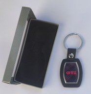 Kožená a kovová kľúčenka GTI VW - barel - čierna