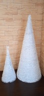 KUŽEL umelý vianočný stromček 60-70 cm BEZ OZDOBY, BIELY
