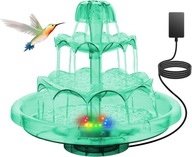 3-poschodová vodná fontána LED svetelná vtáčia fontána Vodná fontána