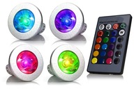 4x LED RGB ŽIAROVKA FARBA GU10 S DIAĽKOVÝM OVLÁDANÍM HALOGÉN