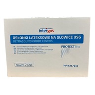 Vlhčené latexové kryty na ultrazvukovú hlavicu Intergos, 144 kusov Vlhčené latexové kryty na ultrazvukovú hlavicu Intergos, 144 kusov