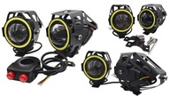 2x Halogén 4v1 Led Motocykel Quad Ring Led Lampy Svetlomety Stroboskop 2x Halogén 4v1 Led Motocykel Quad Ring Led Lampy Svetlomety Stroboskop