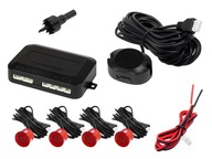 4X CÚVACIE PARKOVACIE SENZORY SADA BUZZER PREDNÉ ZADNÉ ČERVENÉ 4X CÚVACIE PARKOVACIE SENZORY SADA BUZZER PREDNÉ ZADNÉ ČERVENÉ