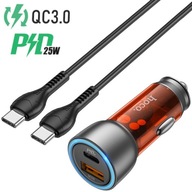 Rýchla nabíjačka Type C 25W USB 18W + kábel typu C Rýchla nabíjačka Type C 25W USB 18W + kábel typu C