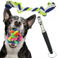Hračky pre psov ROPE BALL WHISTLE na výcvik Hračky pre psov ROPE BALL WHISTLE na výcvik