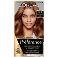 Loreal Paris Preference Permanent Hair Dye 5.3 svetlo zlatá hnedá Loreal Paris Preference Permanent Hair Dye 5.3 svetlo zlatá hnedá