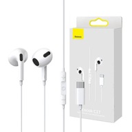 BASEUS SLÚCHADLÁ DO UŠÍ S MIKROFÓNOM USB-C Encok C17 (biely)