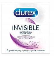 Neviditeľné kondómy dodatočne navlhčené 3 ks