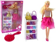 Bábika Lucy, ružové trblietavé šaty + topánočky Bábika Lucy, ružové trblietavé šaty + topánočky