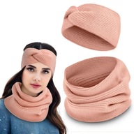 Dámsky set - ČELENKA a SUKŇA Teplý zimný set PREMIUM Powder Pink Dámsky set - ČELENKA a SUKŇA Teplý zimný set PREMIUM Powder Pink