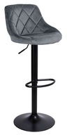 CYDRO BLACK graphite Velvet barová stolička