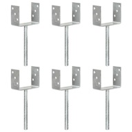 Kotvy stĺpikov, 6 ks, strieborné, 12 x 6 x 30 c Kotvy stĺpikov, 6 ks, strieborné, 12 x 6 x 30 c