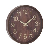 Nástenné hodiny imitácia dreva, 30 cm, HNEDÉ, okrúhle, čitateľné do obývačky Nástenné hodiny imitácia dreva, 30 cm, HNEDÉ, okrúhle, čitateľné do obývačky