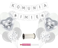 Sada balónových dekorácií pre COMMUNION + Personalizácia Sada balónových dekorácií pre COMMUNION + Personalizácia