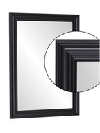 ŠTÝLOVÉ zrkadlo v ráme 100x70 RETRO čierne