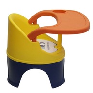 Prenosná detská stolička na kŕmenie a hranie - žltá a námornícka modrá