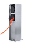 Elektrická záhradná tyč s nerezovými zásuvkami Elektrická záhradná tyč s nerezovými zásuvkami