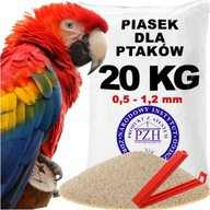 Biely pieskový kúpeľový prach pre papagáje kanárske, prírodný základ, 20 KG