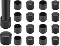 16x krytky nôh stoličky čierne 16mm 16x krytky nôh stoličky čierne 16mm
