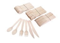 Súprava drevených príborov lyžice + nože + vidličky