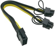 Power Splitter PCI-E 8PIN - 2x 6+2PIN stúpačka Power Splitter PCI-E 8PIN - 2x 6+2PIN stúpačka