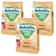 Bobovita Porcia obilnín Krupicová kaša mliečna 3 x 210g Bobovita Porcia obilnín Krupicová kaša mliečna 3 x 210g